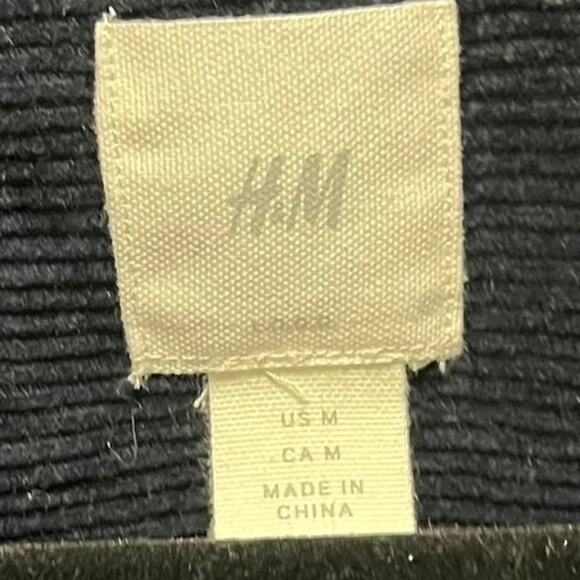 H&M Blue Corduroy Button Front Shacket Shirt Jacket Size Medium Unisex Fit - Picture 4 of 7